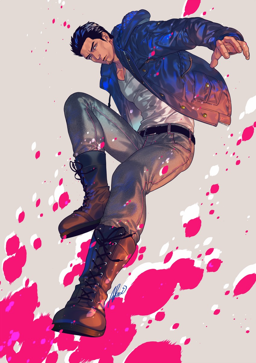 kiryu kazuma (ryuu ga gotoku and 1 more) drawn by iroha_(akei0710)