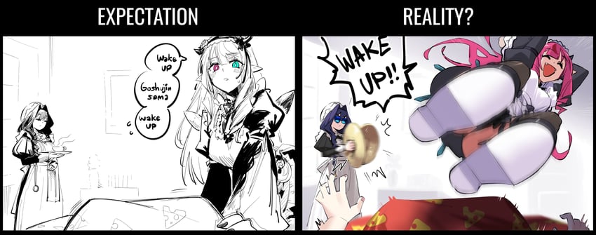 ouro kronii, gold ship, hakos baelz, and irys (hololive and 2 more) drawn by adarin