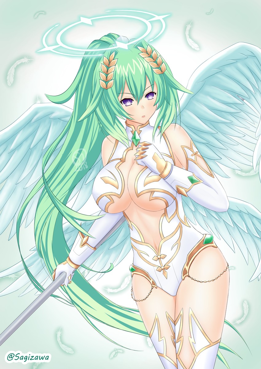 green heart (neptune and 1 more) drawn by sagizawa_(tccv5287)