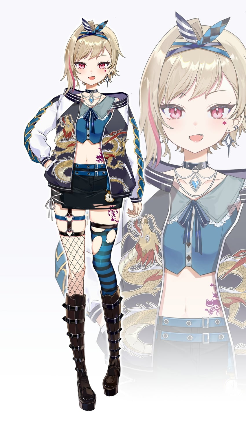 kuryu isana (re:act) drawn by karasu_btk