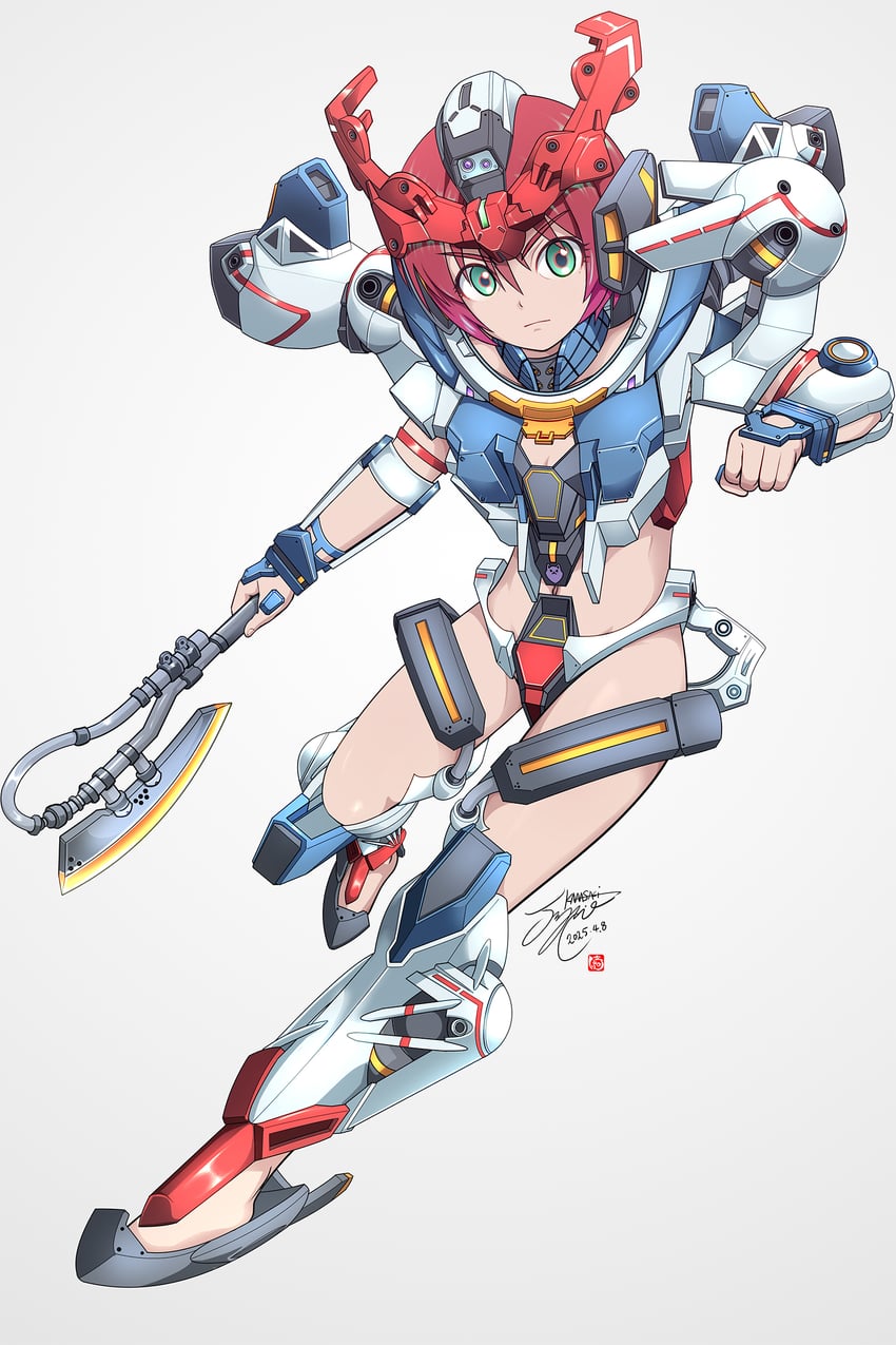 amate yuzuriha and gquuuuuux (gundam and 1 more) drawn by yawarabi_juubee