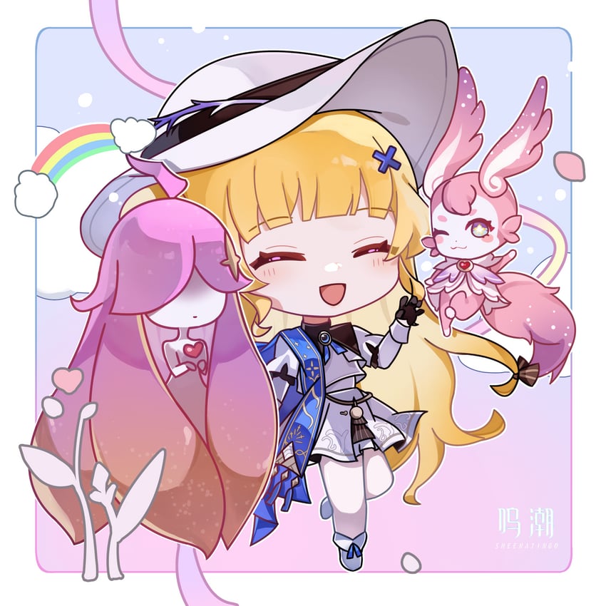 phoebe, mem, and nimbus wraith (honkai and 2 more) drawn by zhui_ming_jin_ge