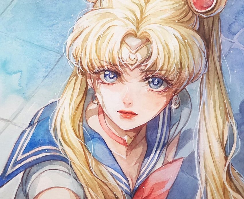 tsukino usagi and sailor moon (bishoujo senshi sailor moon and 1 more) drawn by karin_park