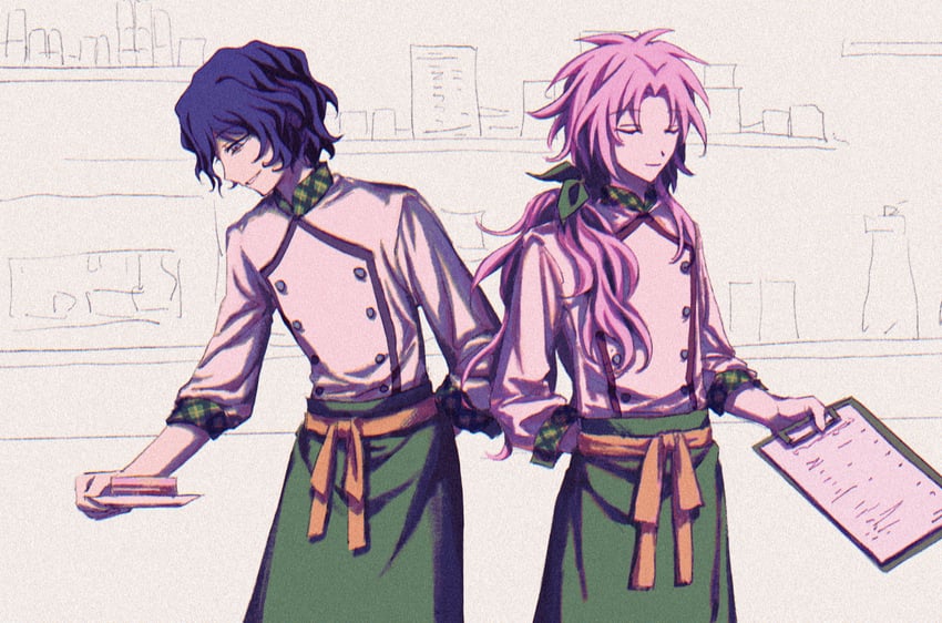 hatsutori hajime and utsugi noriyuki (saibou shinkyoku) drawn by xuanjing