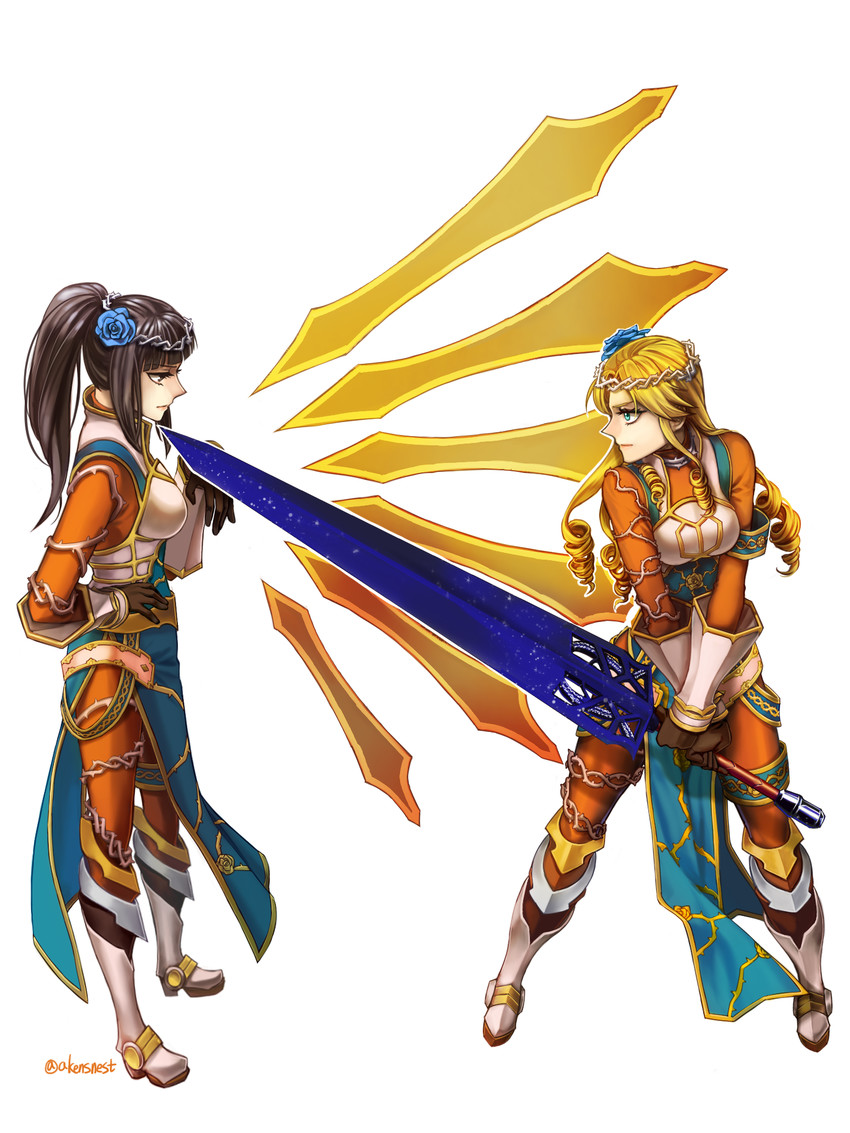 narberal gamma and lakyus alvein dale aindra (overlord) drawn by aken