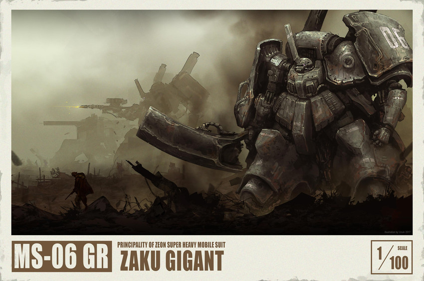 zaku ii (original and 2 more) drawn by uzuki_(uzukinokaze)
