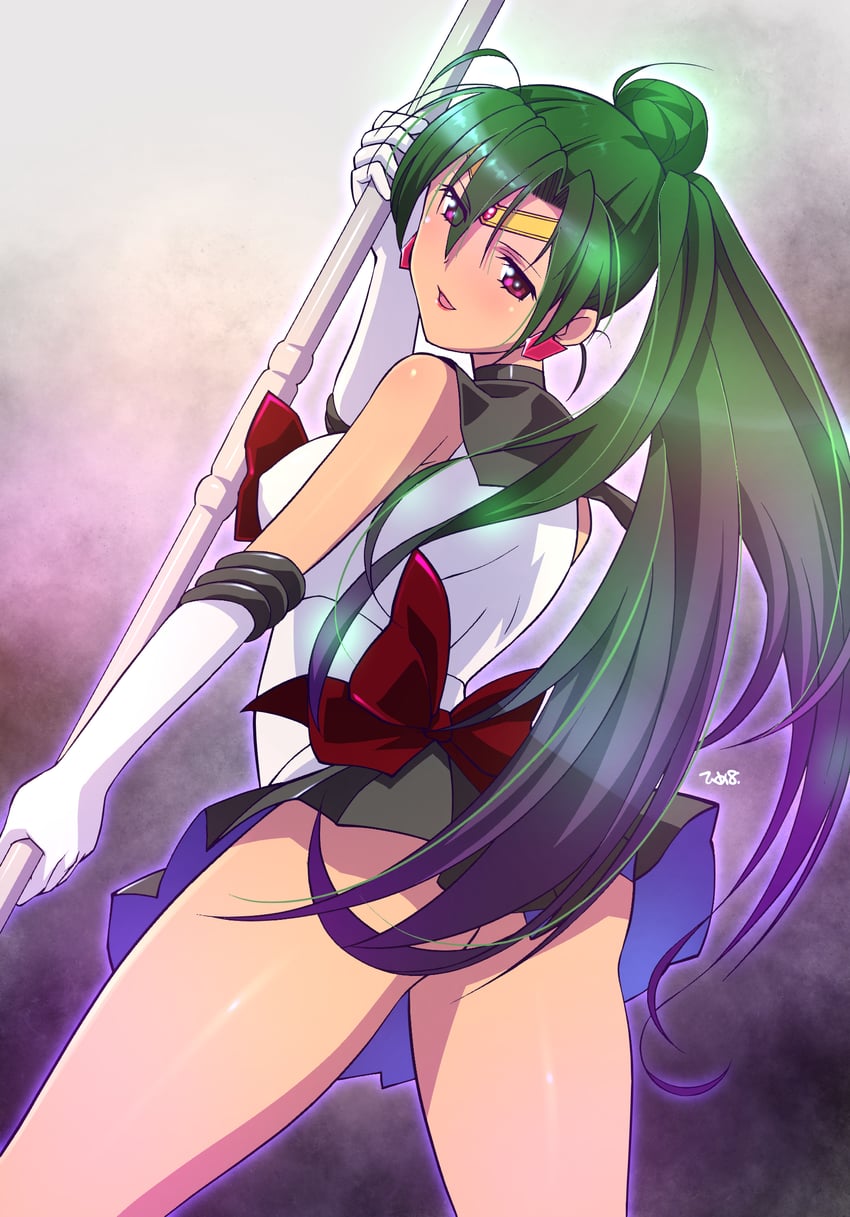 meiou setsuna and sailor pluto (bishoujo senshi sailor moon) drawn by himehachi_(hime8manga)