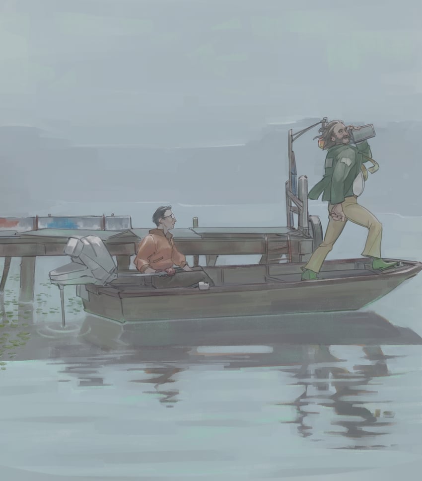 kim kitsuragi and harry du bois (disco elysium) drawn by awetfrog