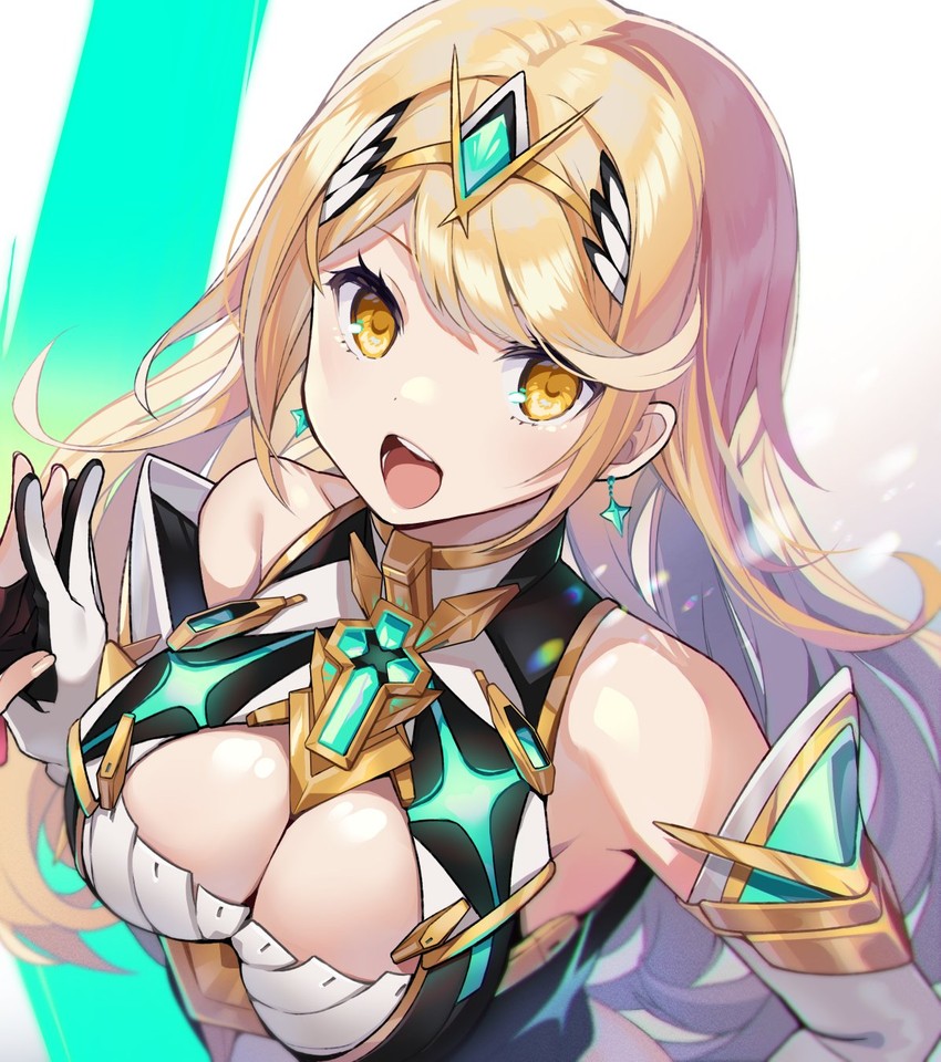 mythra (xenoblade chronicles and 1 more) drawn by moruno_mgmg