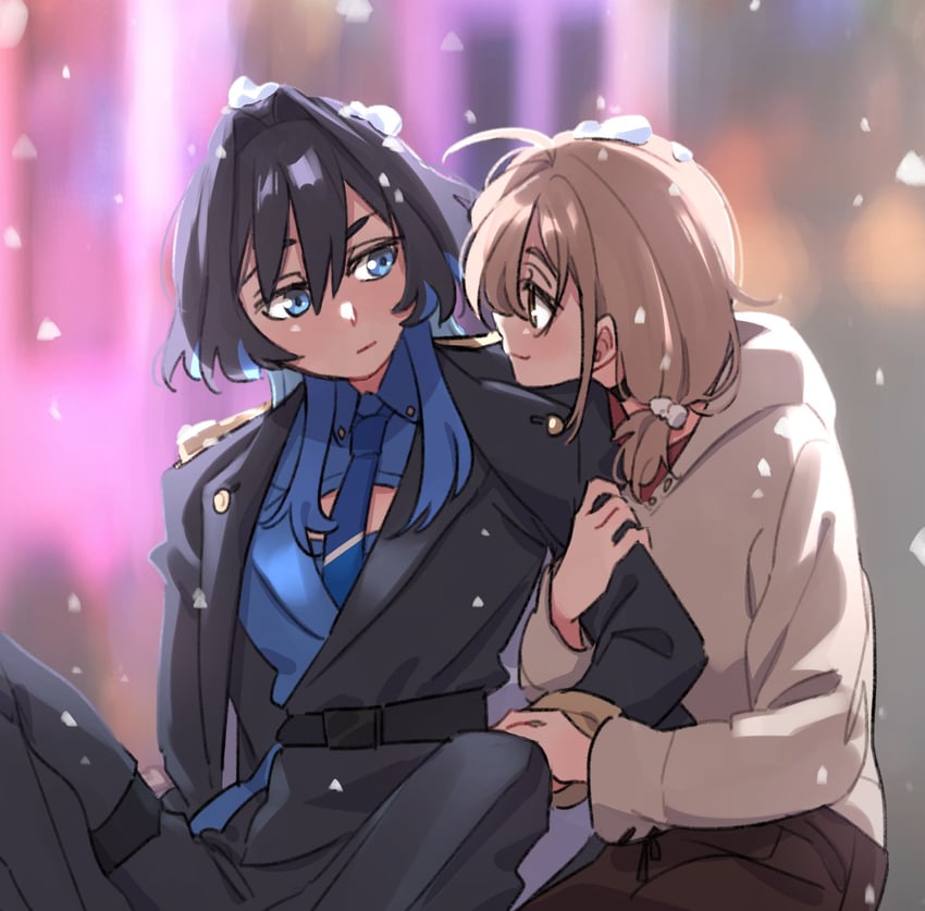 ouro kronii and nanashi mumei (hololive and 1 more) drawn by anco_(platanity)