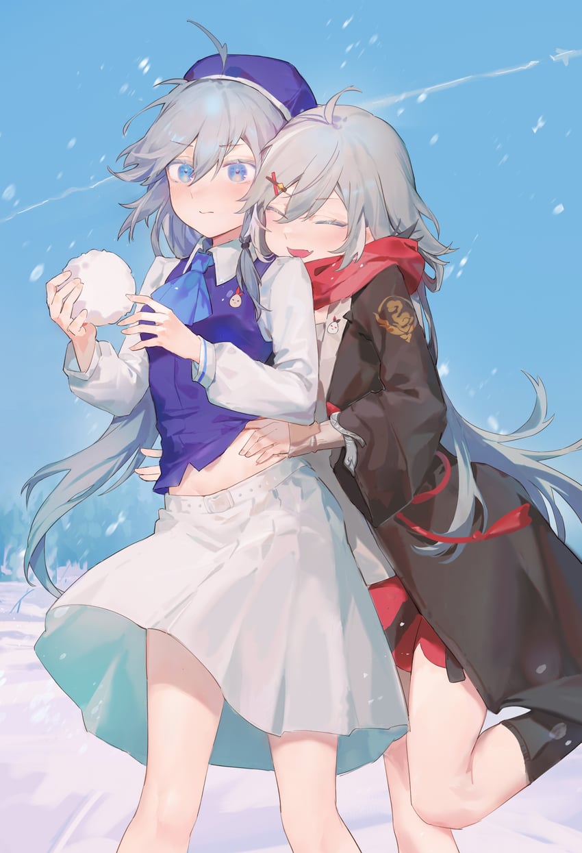 fu hua and herrscher of sentience (honkai and 1 more) drawn by xiaoxiaoanye