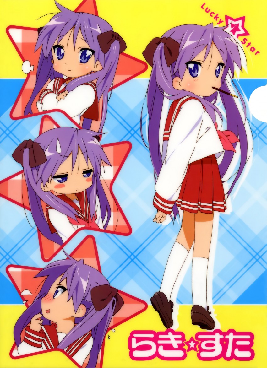 hiiragi kagami (lucky star and 1 more) drawn by horiguchi_yukiko