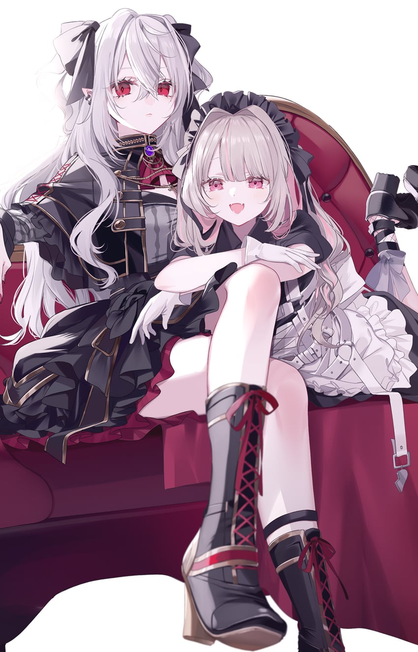 makaino ririmu, kuzuha, and sanya (nijisanji) drawn by misumi_(macaroni)