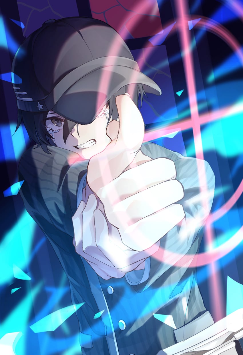 saihara shuichi (danganronpa and 1 more) drawn by ka_po_su