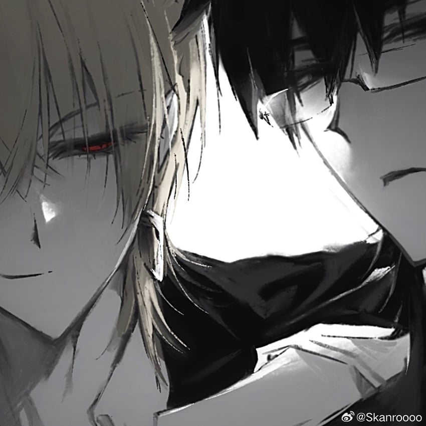 gilgamesh and kotomine kirei (fate and 1 more) drawn by skanroooo