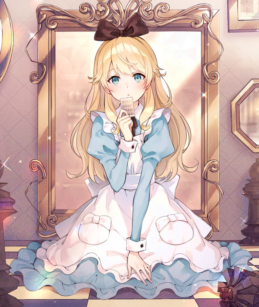 alice (alice's adventures in wonderland) drawn by e_(eokiba)