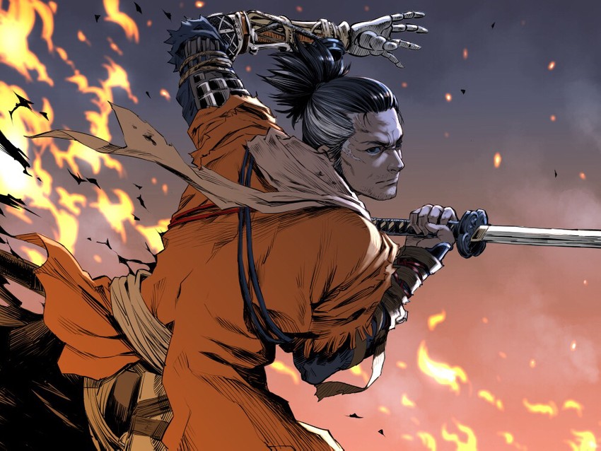 sekiro (sekiro: shadows die twice) drawn by ume_(yume_uta_da)