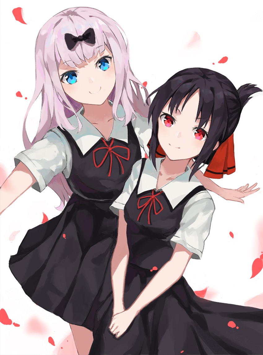 shinomiya kaguya and fujiwara chika (kaguya-sama wa kokurasetai ~tensai-tachi no renai zunousen~) drawn by nakor.