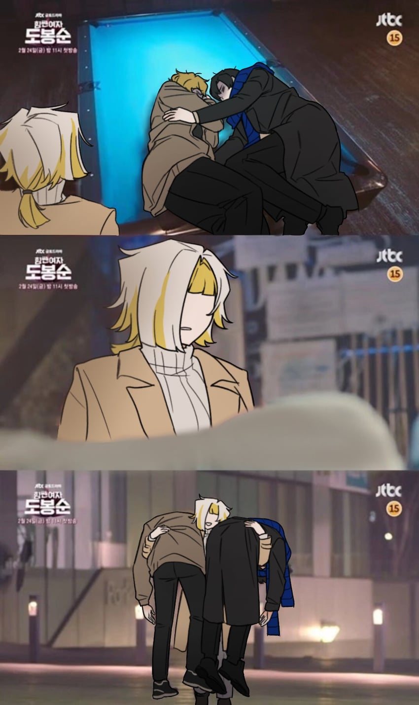 sinclair, kromer, and demian (project moon and 1 more) drawn by ohzv