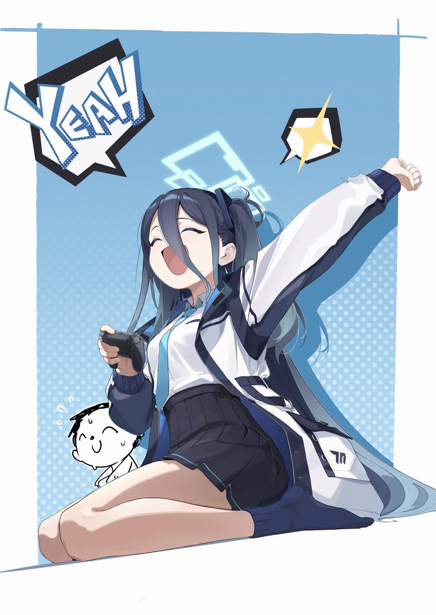 sensei, doodle sensei, and aris (blue archive) drawn by lihua_zouxian_zhiyin