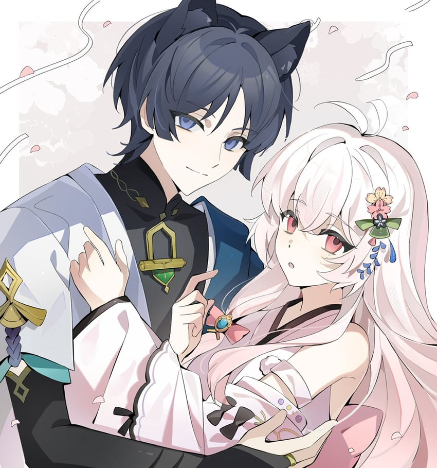 scaramouche, wanderer, and hayami momo (original and 1 more)