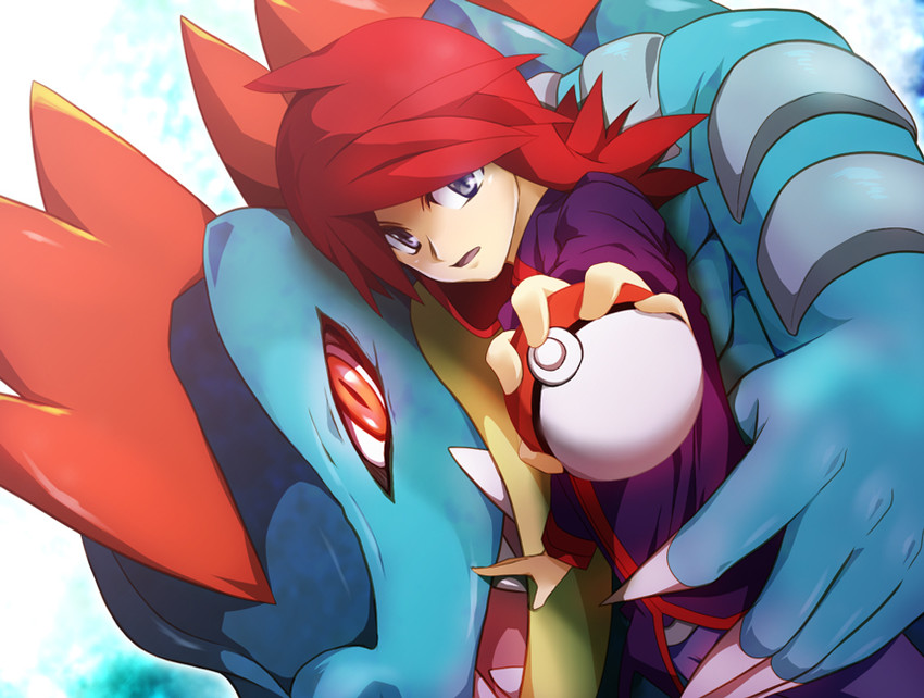 silver and feraligatr (pokemon and 1 more) drawn by cimeri