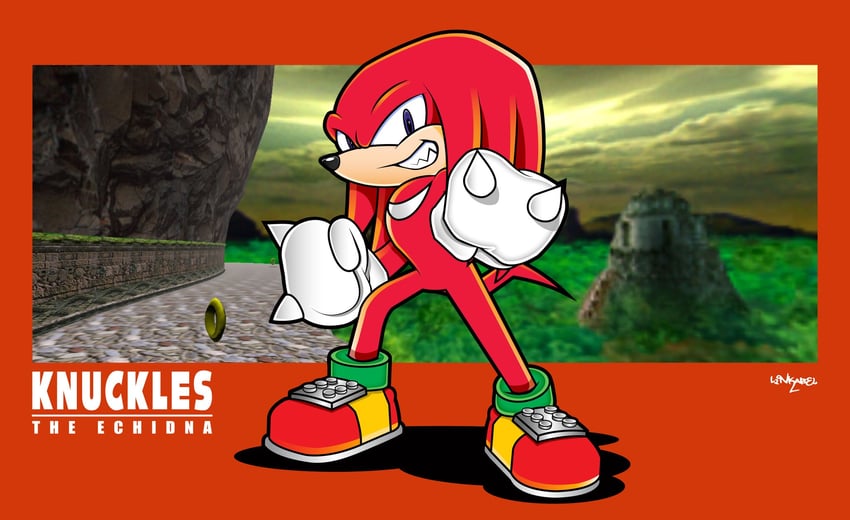 knuckles the echidna (sonic and 1 more) drawn by sonicthebluestar