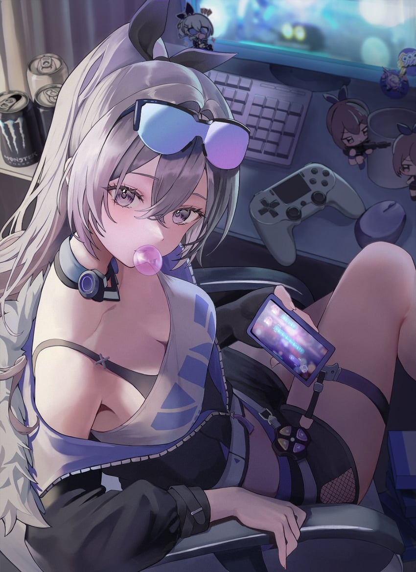 silver wolf (honkai and 1 more) drawn by seo_pport
