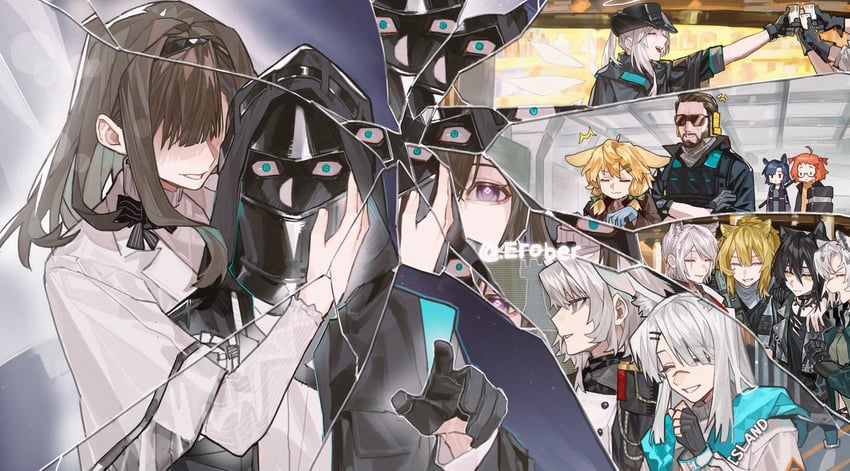 doctor, siege, frostnova, talulah, priestess, and 8 more (arknights) drawn by erober