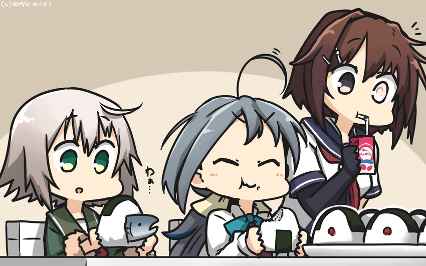 kiyoshimo, furutaka, shimushu, and furutaka kai ni (kantai collection) drawn by hamu_koutarou