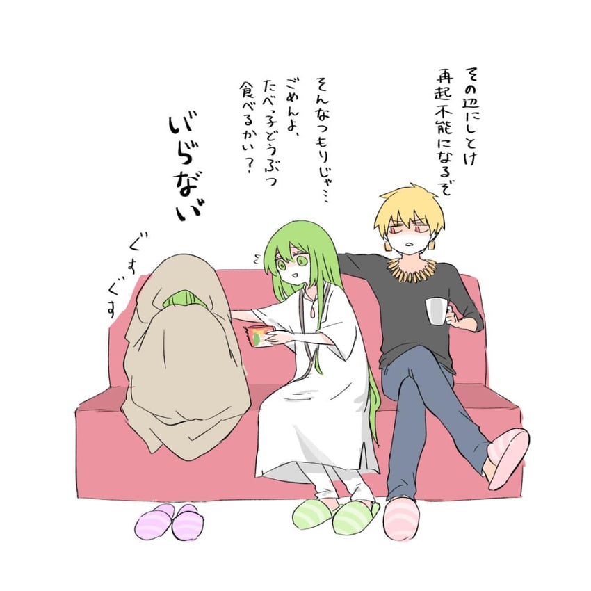 gilgamesh, enkidu, and kingu (fate and 1 more) drawn by himeko_(nico6v6pachi)