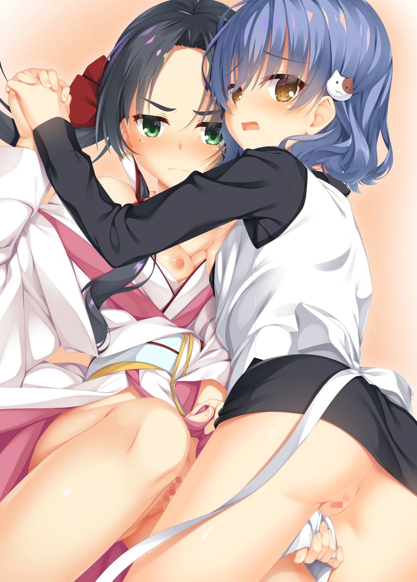 ofusa hiyori and yamahata kaede (dracu-riot!) drawn by 8kumagawa_(log)