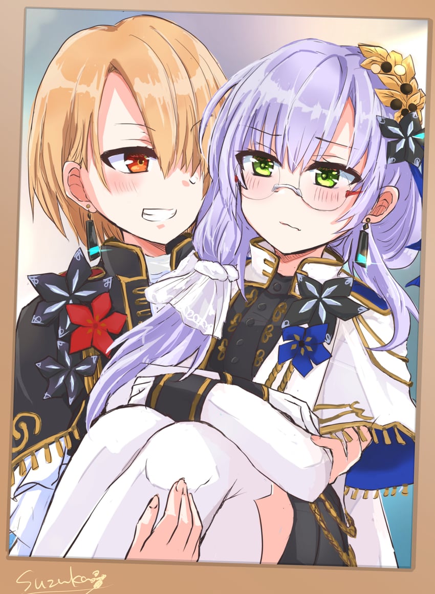kayamori ruka and izumi yuki (heaven burns red) drawn by rin_yakantei
