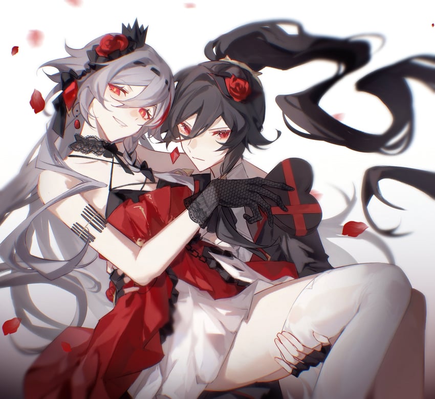 fu hua and herrscher of sentience (honkai and 1 more) drawn by haruka_(rsyaooooo)