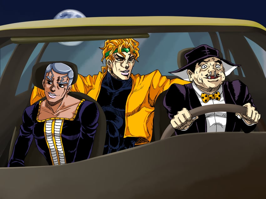 dio brando, enrico pucci, and wilson philips (jojo no kimyou na bouken and 2 more) drawn by metamin_(memethah)