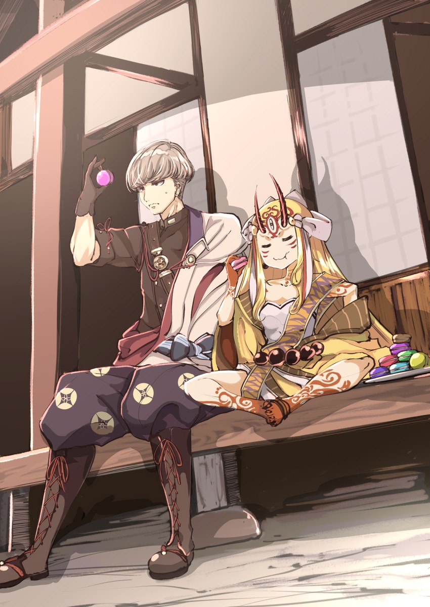 ibaraki douji and watanabe no tsuna (fate and 1 more) drawn by haku_(grimjin)