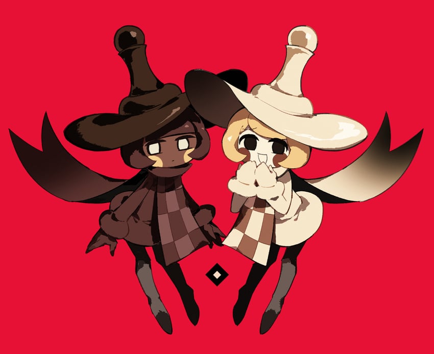 pawn white cookie and pawn black cookie (cookie run and 1 more) drawn by melvi0