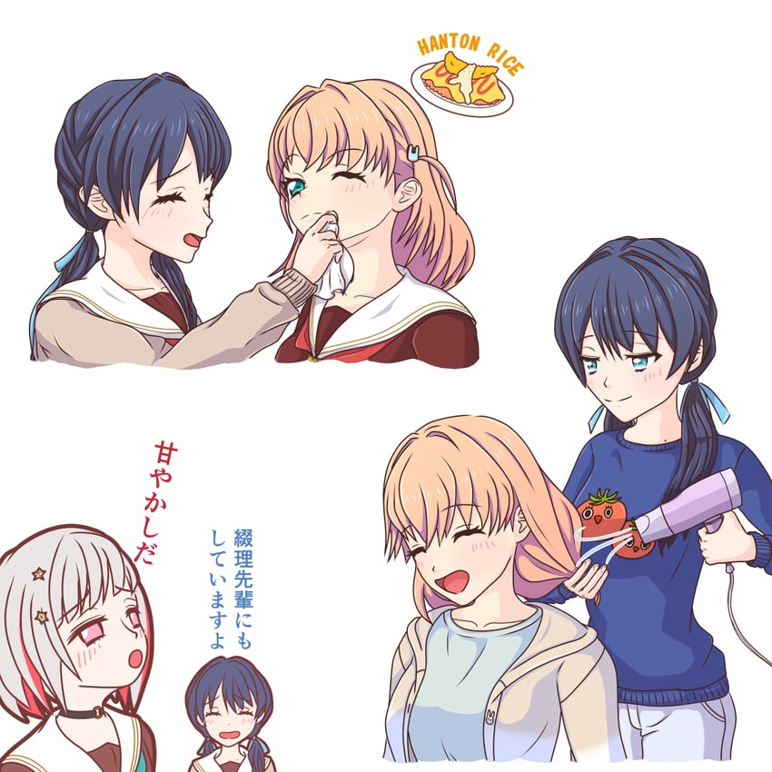 hinoshita kaho, murano sayaka, and yugiri tsuzuri (love live! and 1 more) drawn by saboten_(sabo10_c)