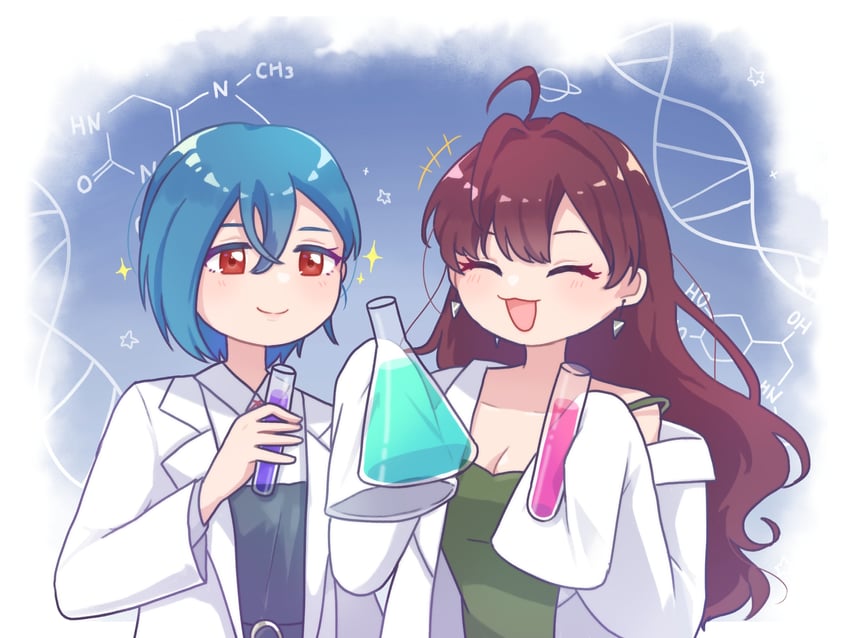 ichinose shiki and wakana shiki (idolmaster and 3 more) drawn by miyaco_(shirataki_168)
