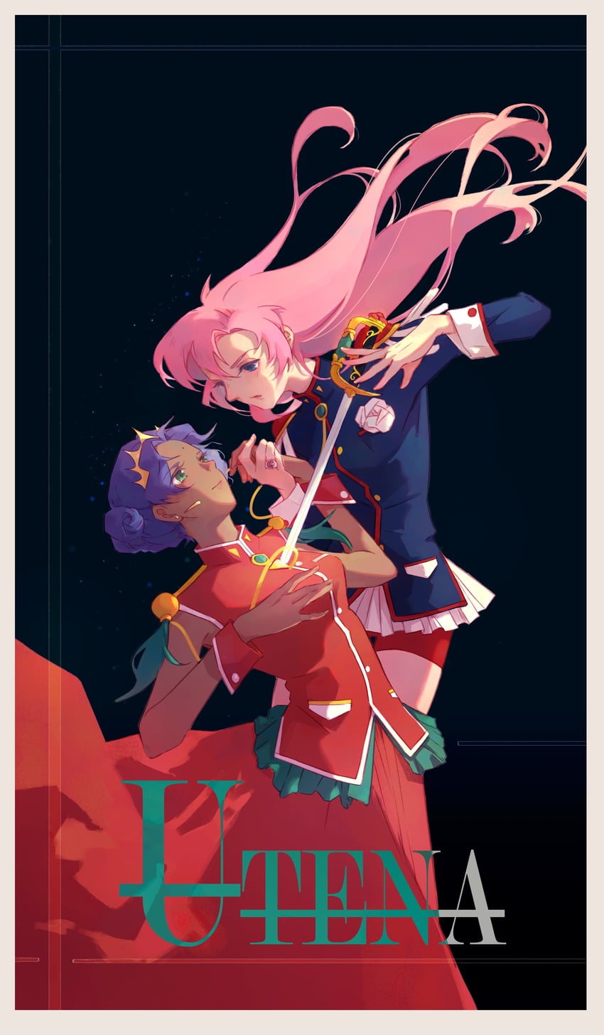 tenjou utena and himemiya anthy (shoujo kakumei utena) drawn by xiangpicasuixie