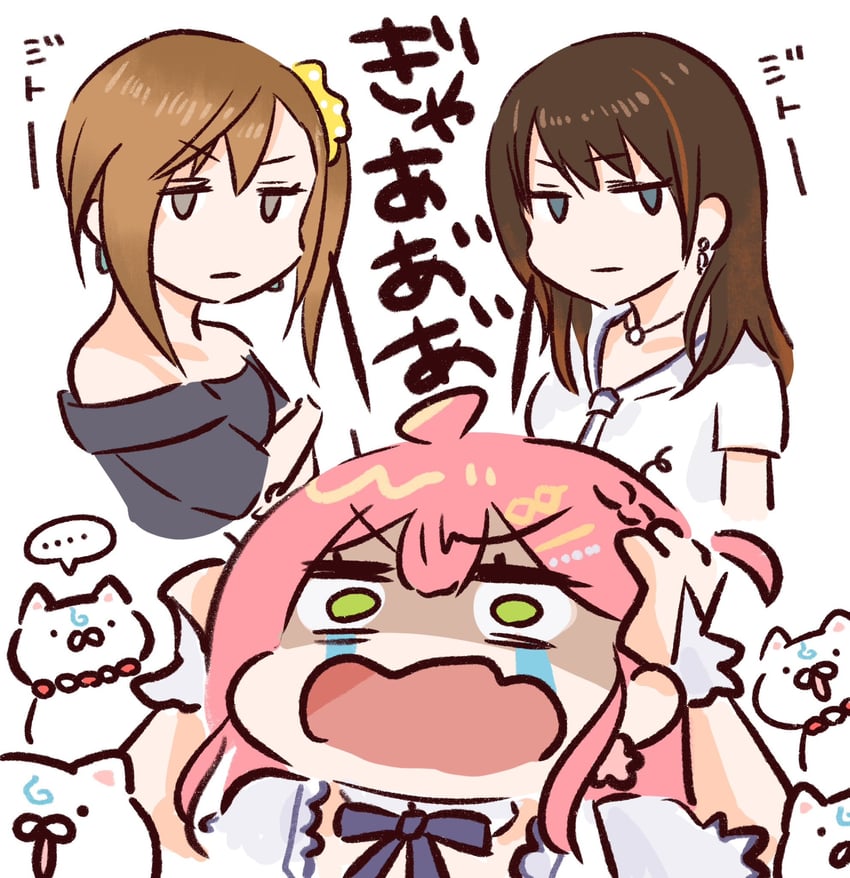 sakura miko, misaki, and nanami (dead or alive and 2 more) drawn by haseco777