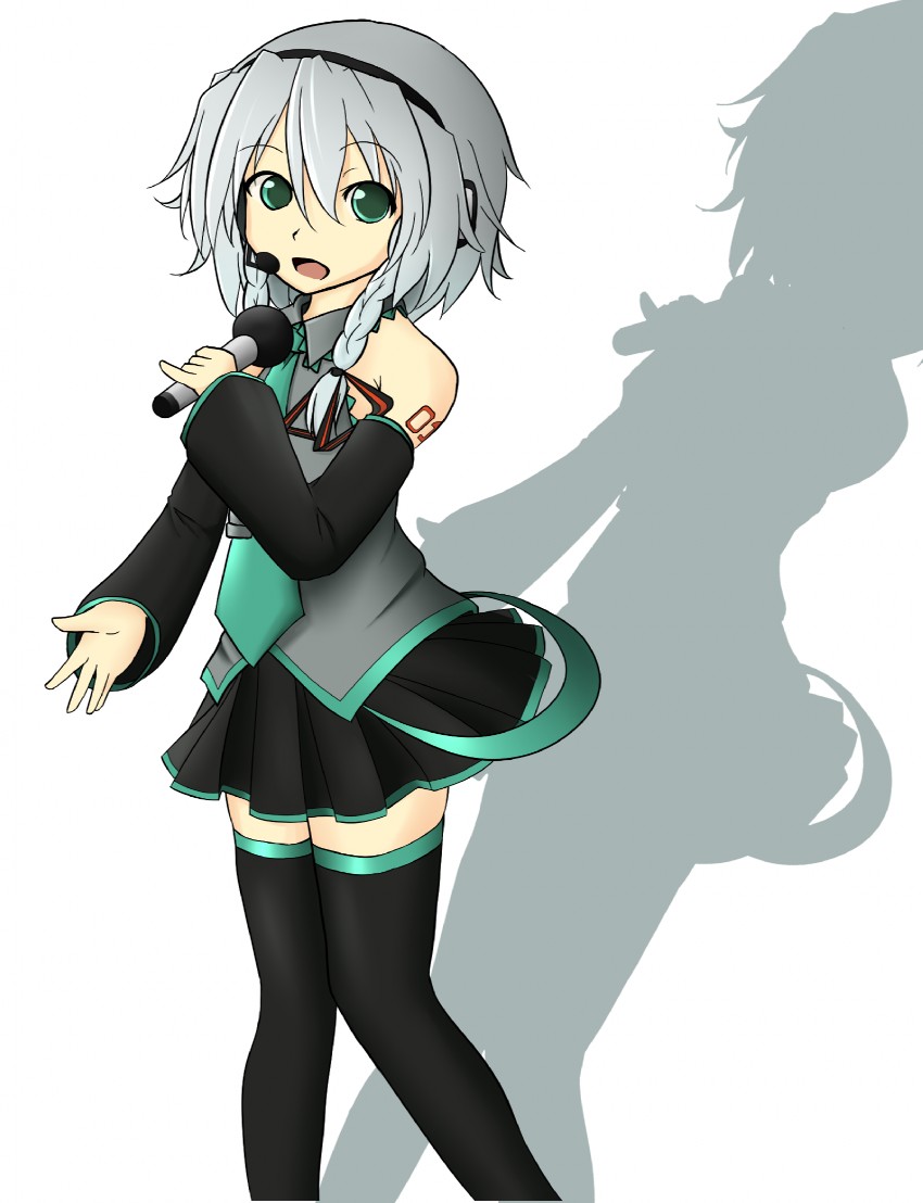 hatsune miku and izayoi sakuya (touhou and 1 more) drawn by howling2