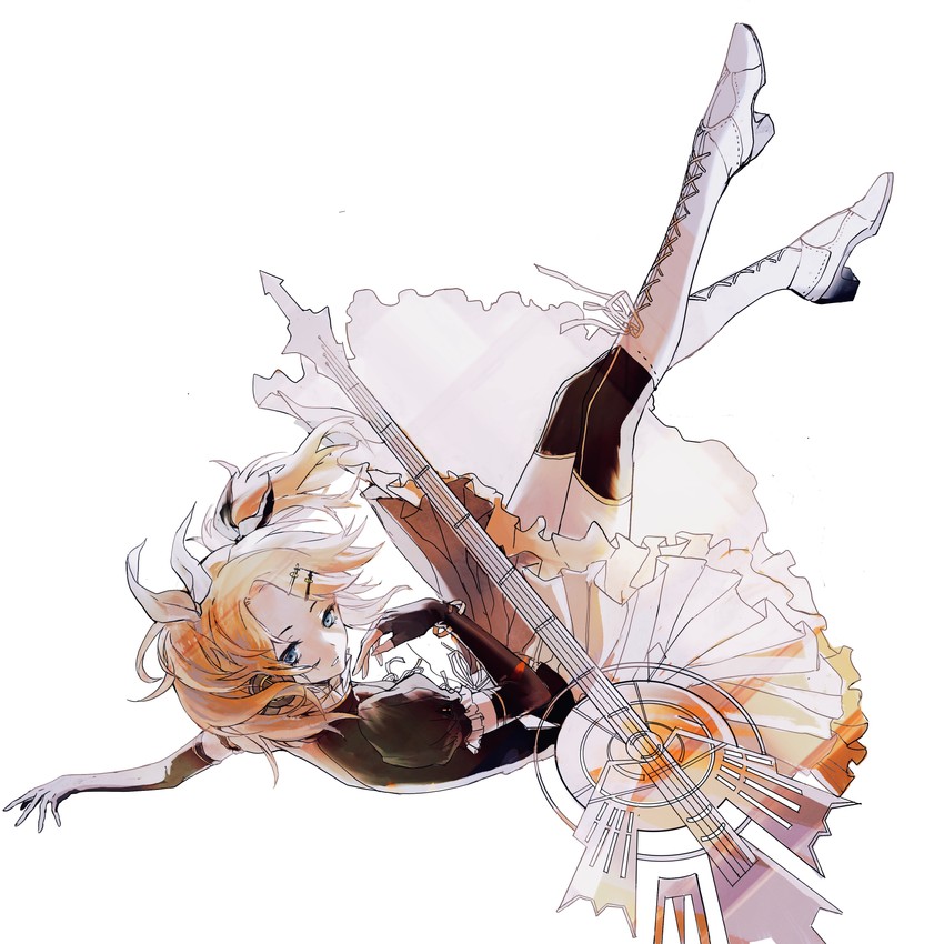 kagamine rin (vocaloid and 1 more) drawn by lushu_kuye