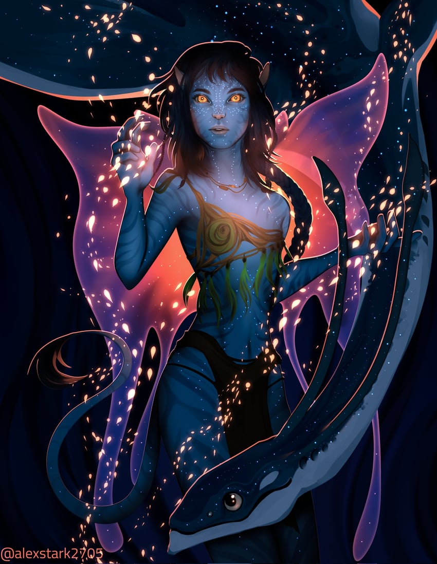kiri (james cameron's avatar and 1 more) drawn by alexstark2705