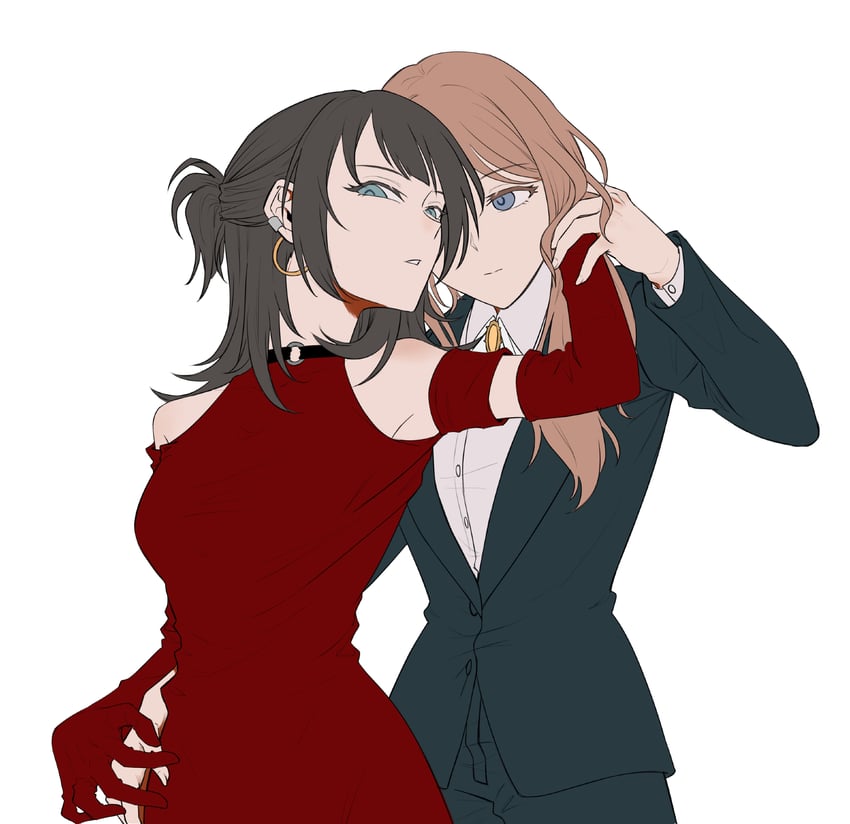 nagasaki soyo and yahata umiri (bang dream! and 1 more) drawn by yknklv