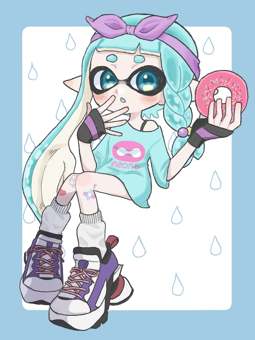 inkling player character and inkling girl (splatoon) drawn by mina_p