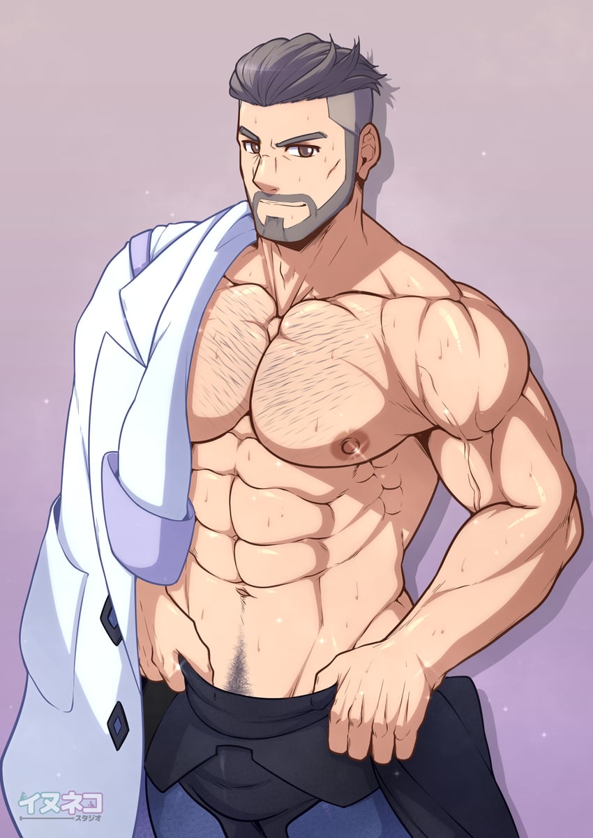 professor turo (pokemon and 1 more) drawn by inunekostudio