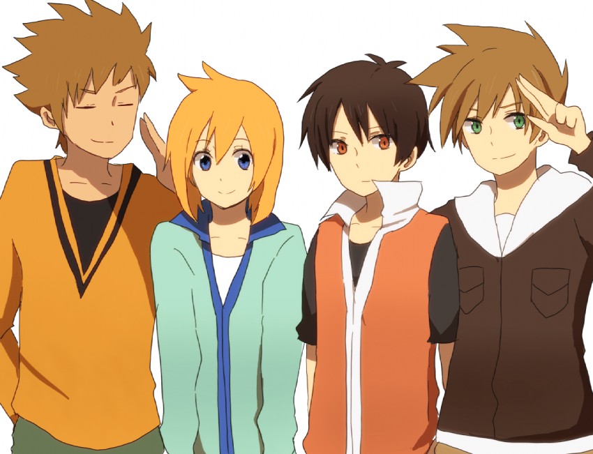 red, misty, blue oak, brock, and pixiv red (pokemon and 3 more) drawn by chiasa_(kirakirakira)