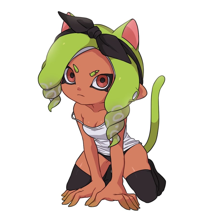 octoling player character and octoling girl (splatoon) drawn by ikki_(gsl_9708)