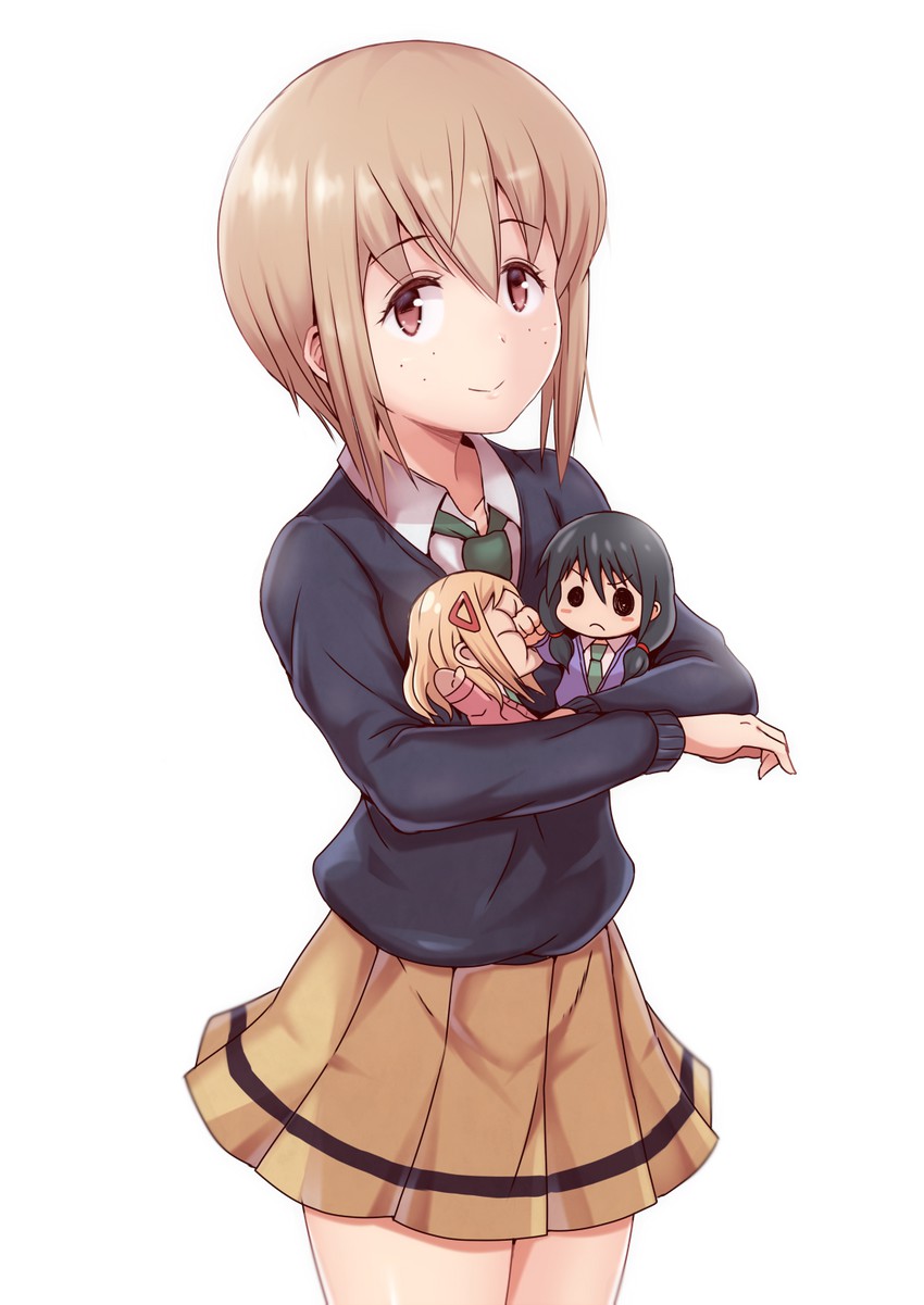 tamura yuri, tanaka mako, and minami koharu (watashi ga motenai no wa dou kangaetemo omaera ga warui!) drawn by masticore_(artist)